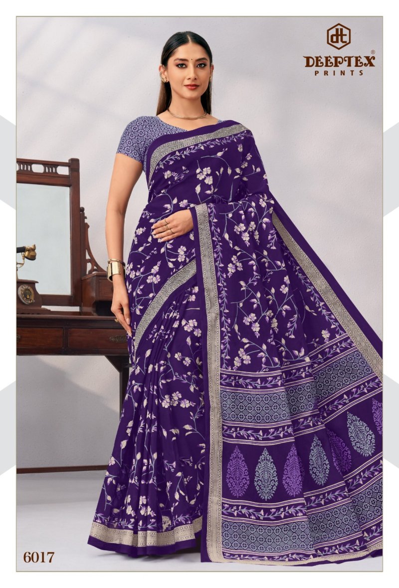 Mother India Vol 60 By Deeptex Cotton Printed Saree